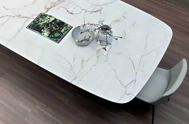 Bonaldo Art Rectangular Rounded Dining Table
