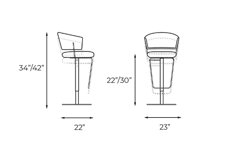 Bonaldo Bahia Too Adjustable Stool