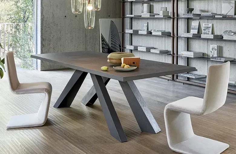 Bonaldo Big Rectangular Clay Dining Table