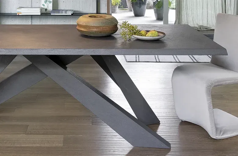 Bonaldo Big Rectangular Clay Dining Table