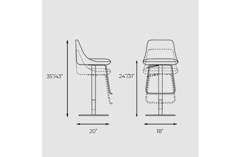 Bonaldo Itala Too Adjustable Stool