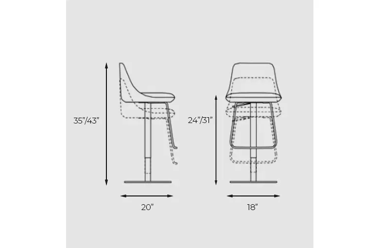 Bonaldo Itala Too Adjustable Stool