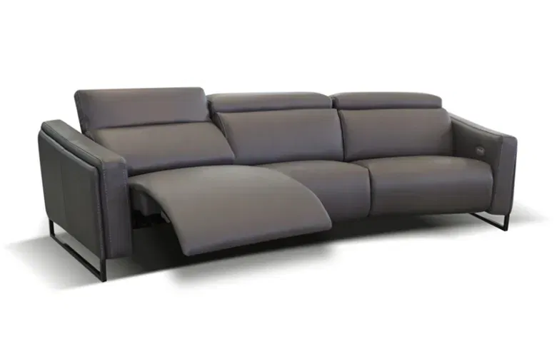 Bracci Quickship Athos Curved Recliner Sofa