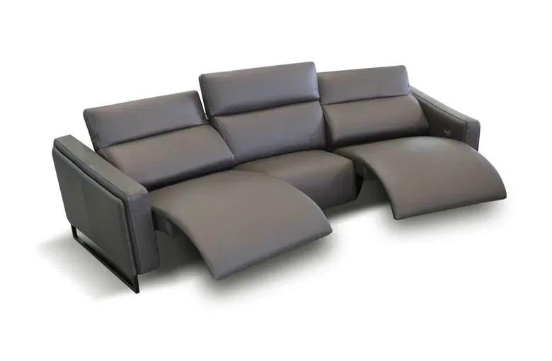 Bracci Quickship Athos Curved Recliner Sofa