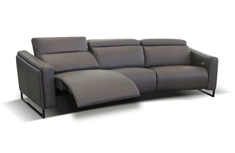 Bracci Quickship Athos Curved Recliner Sofa
