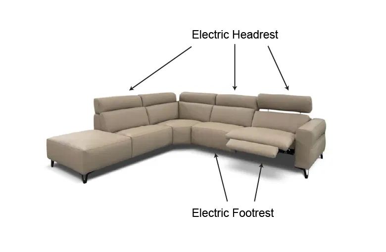 Bracci Quickship Regal Recliner Sectional with Peninsula