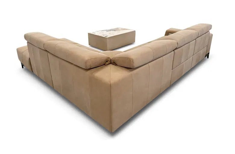 Bracci Quickship Rosy Recliner Sectional with Peninsula