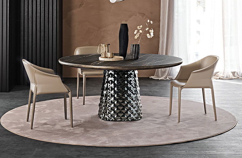 Cattelan Atrium Premium Edge Round Ceramic Dining Table