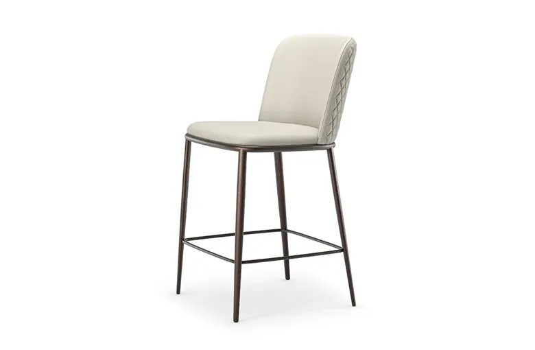 Cattelan Magda Metal Leg Couture Stool