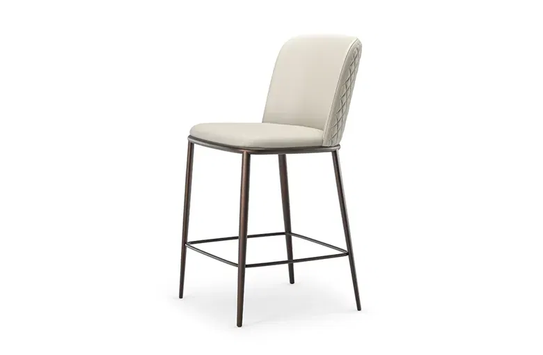 Cattelan Magda Metal Leg Couture Stool