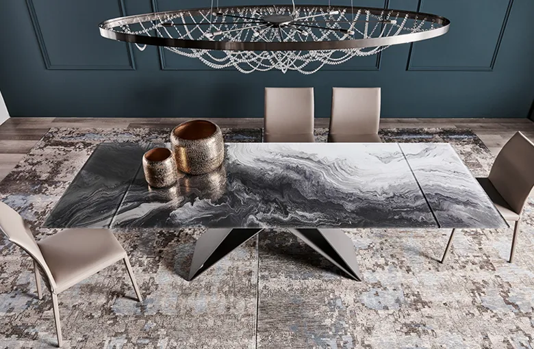 Cattelan Premier CrystalArt Extension Dining Table