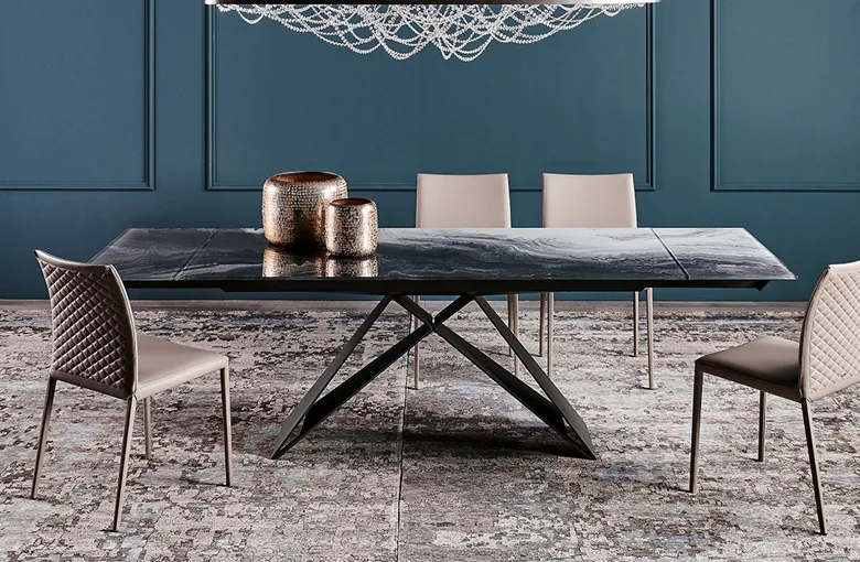 Cattelan Premier CrystalArt Extension Dining Table