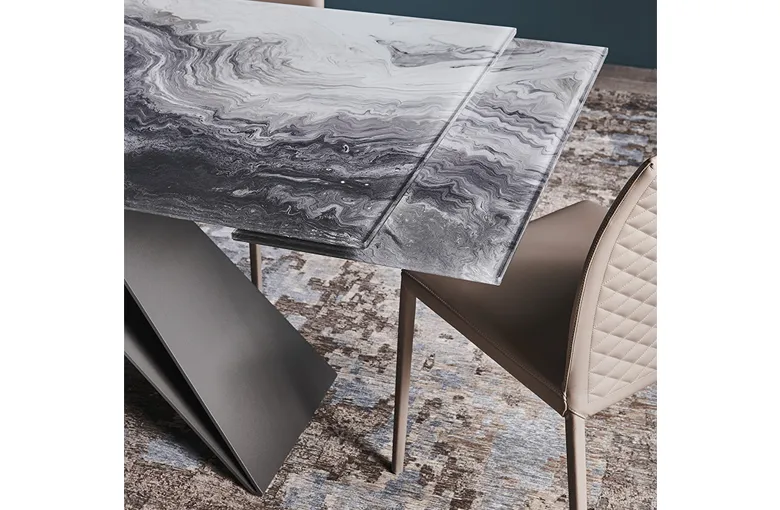 Cattelan Premier CrystalArt Extension Dining Table