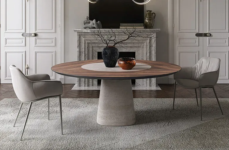 Cattelan Rado Ceramic Wood Dining Table