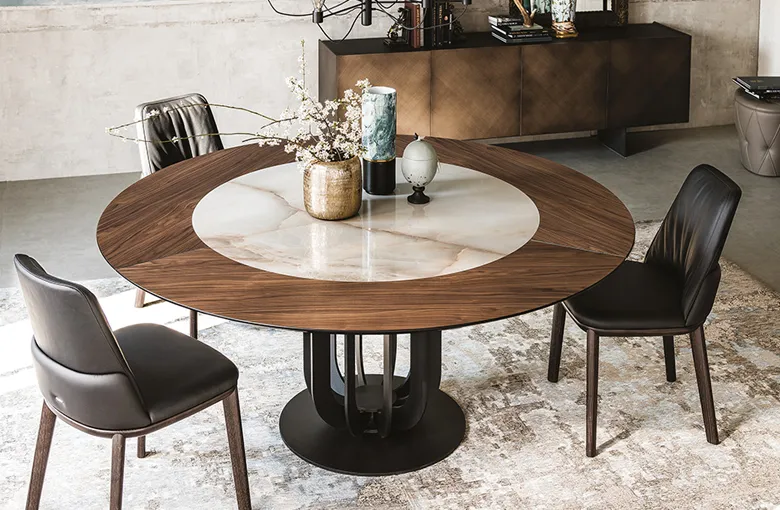 Cattelan Soho Ceramic Wood Dining Table