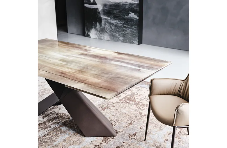 Cattelan Tyron CrystalArt Extension Dining Table