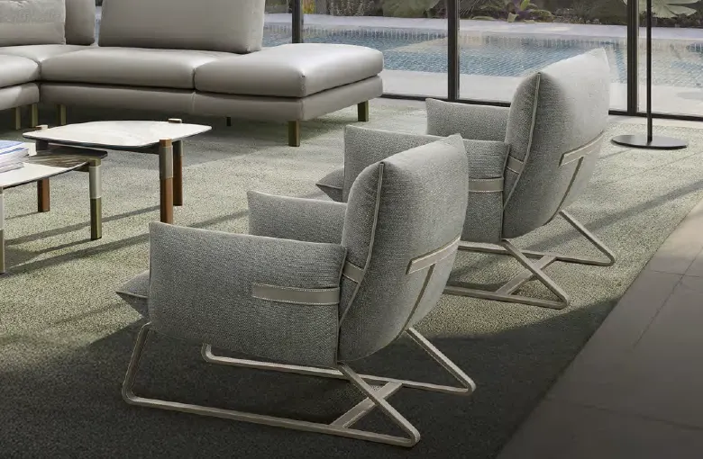 Gamma Quickship Fifty Lounge Chair