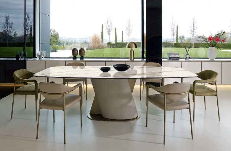 Gamma Quickship Venus Dining Table