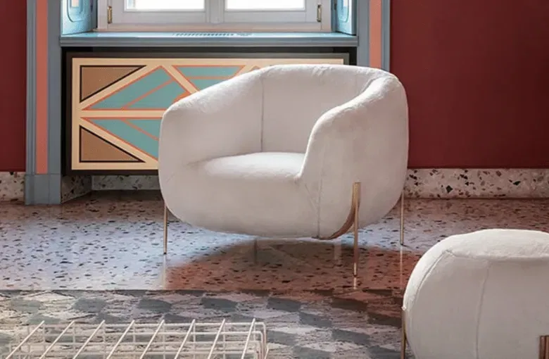 Saba Quickship Geo Lounge Chair Quickship