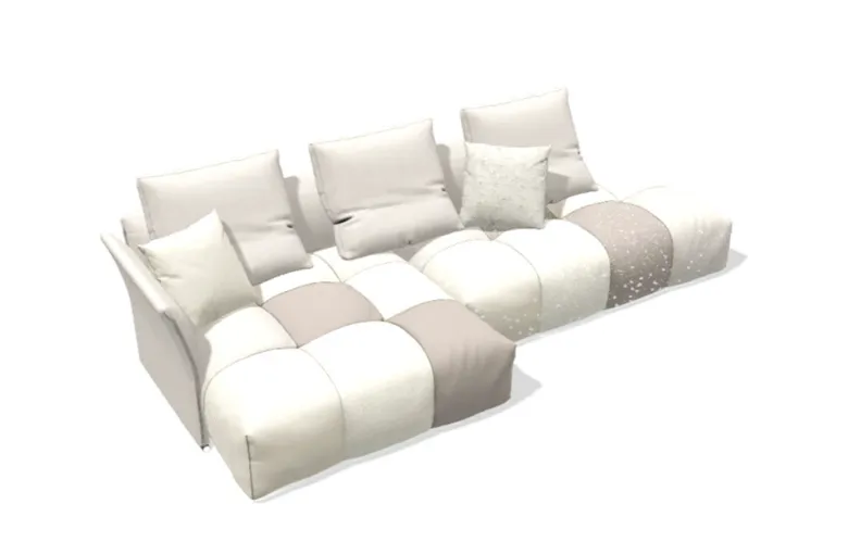 Saba Quickship Pixel Patchwork Sofa Quickship
