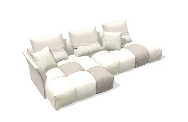 Saba Quickship Pixel Patchwork Sofa Quickship